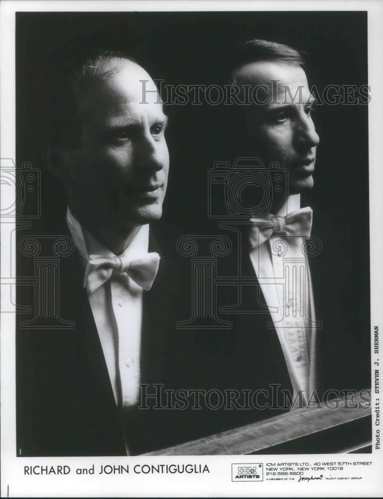 1989 Press Photo Richard and John Contiguglia Classical Duo Pianists - cvp02285 - Historic Images