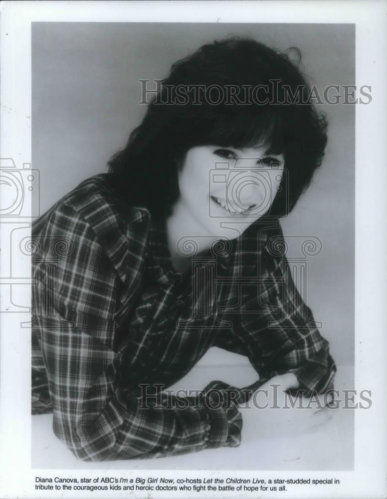 1986 Press Photo Diana Canova in I'm a Big Girl Now - cvp07515 - Historic Images