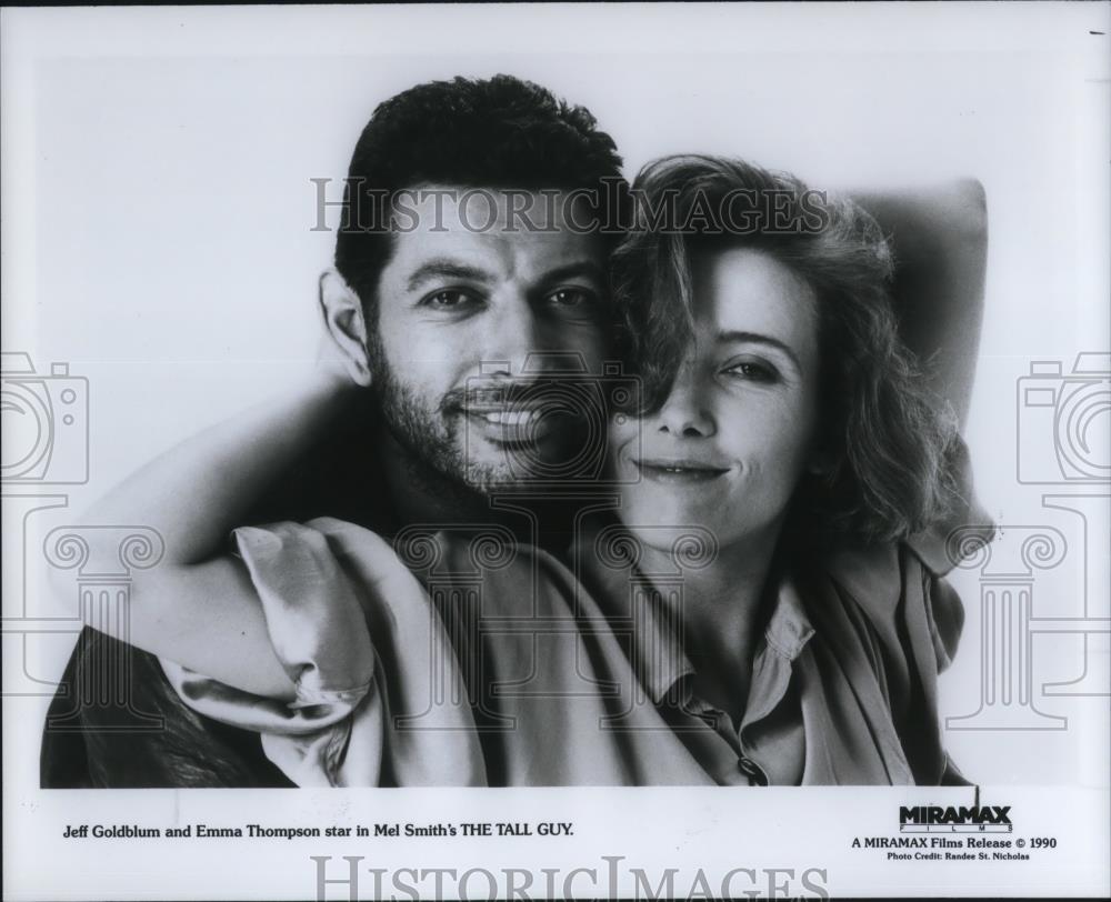 1990 Press Photo Jeff Goldblum and Emma Thompson star in The Tall Guy - Historic Images