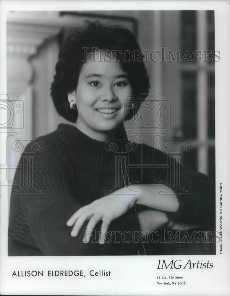 1989 Press Photo Allison Eldredge Cellist - cvp04850 - Historic Images