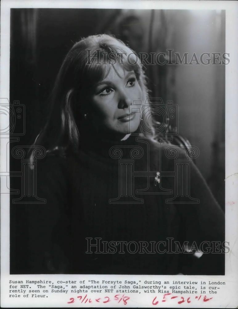 1969 Press Photo Susan Hampshire in The Forsyte Saga - cvp16237 - Historic Images