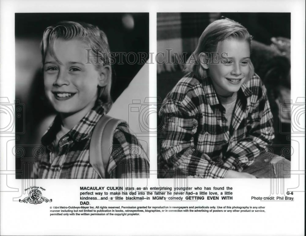 1995 Press Photo MacCauley Culkin in Getting Even with Dad - cvp15197 - Historic Images