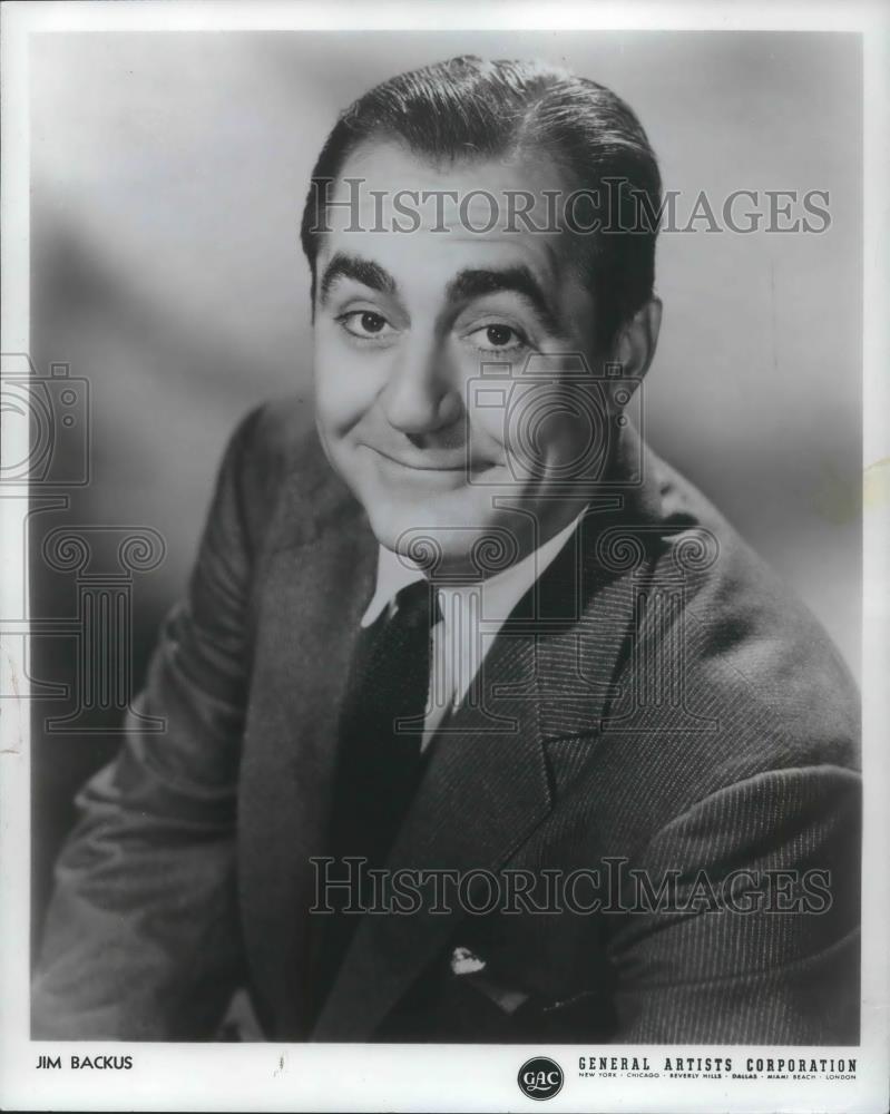 Press Photo Jim Backus Actor Writer Singer - cvp14406 - Historic Images