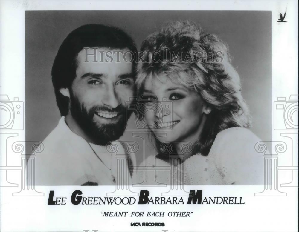 1984 Press Photo Lee Greenwood and Barbara Mandrell Country Music Singers - Historic Images
