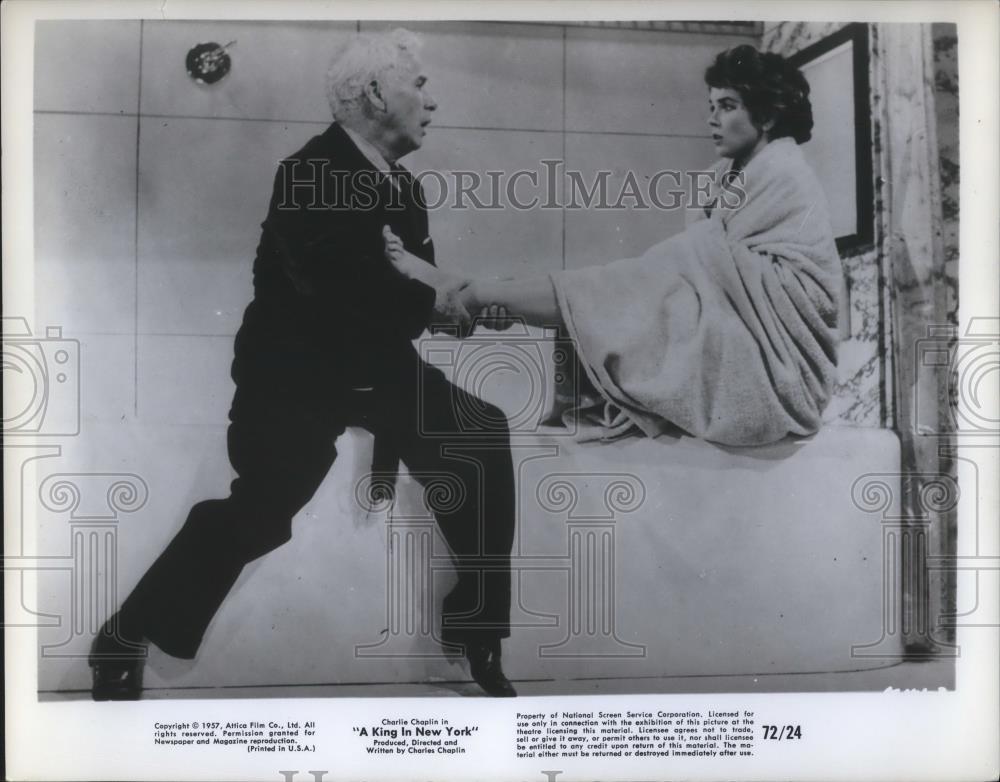 1978 Press Photo Charlie Chaplan and Dana Addams in A King in New York - Historic Images