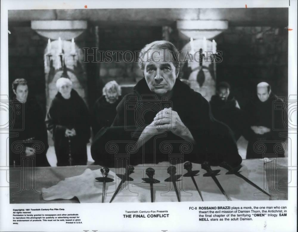 1981 Press Photo Rossano Brazzi in The Final Conflict - cvp02205 - Historic Images