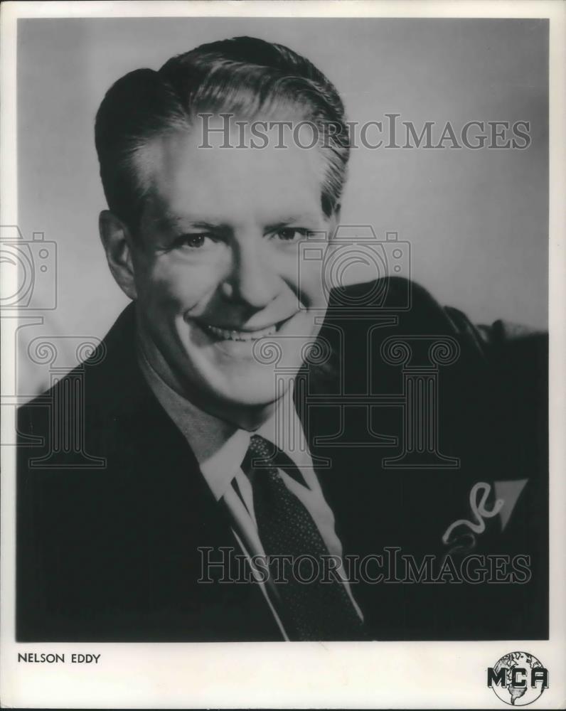 1958 Press Photo Nelson Eddy Baritone Singer Actor - cvp06092 - Historic Images