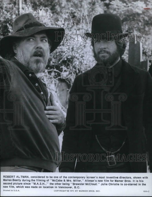 1978 Press Photo Robert Altman Warren Beatty McCabe And Mrs Miller - cvp14820 - Historic Images