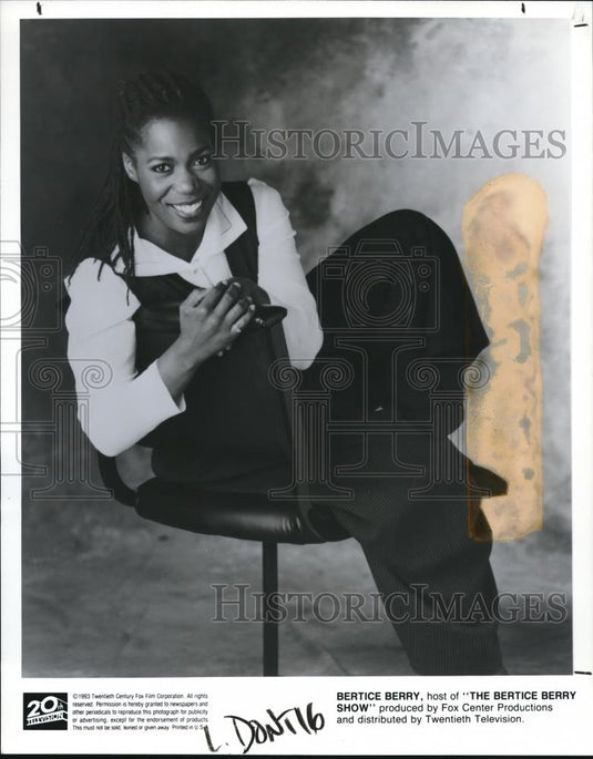 1993 Press Photo Bertice Berry host of The Bertice Berry Show - cvp00456 - Historic Images