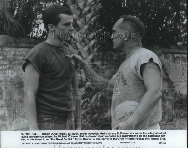 1980 Press Photo Robert Duvall and Bull Meecham in The Great Santini ...