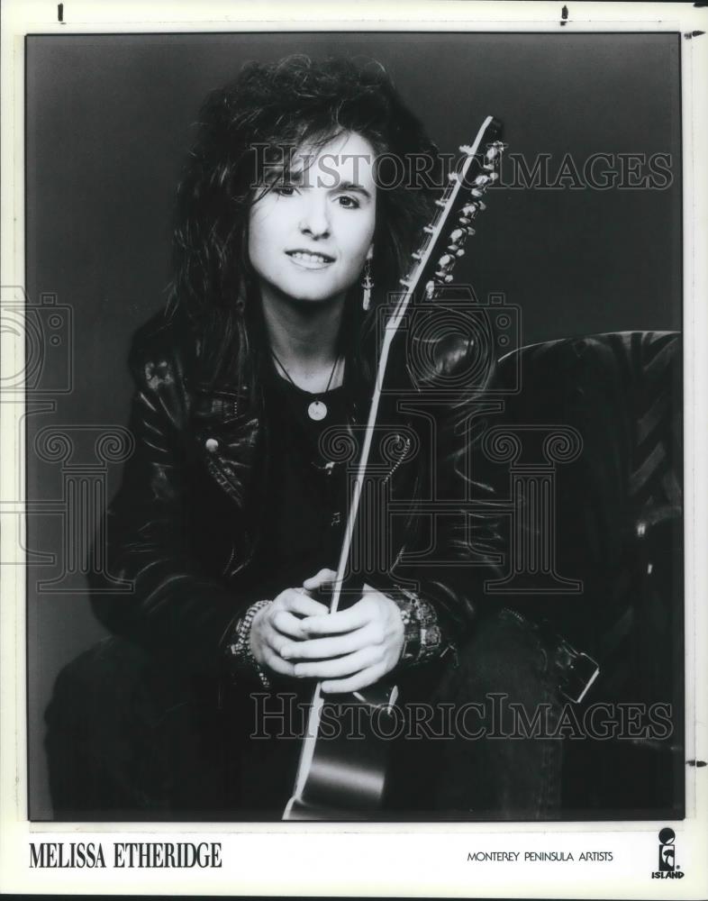 1989 Press Photo Melissa Etheridge Rock Singer Songwriter Guitarist - cvp06163 - Historic Images