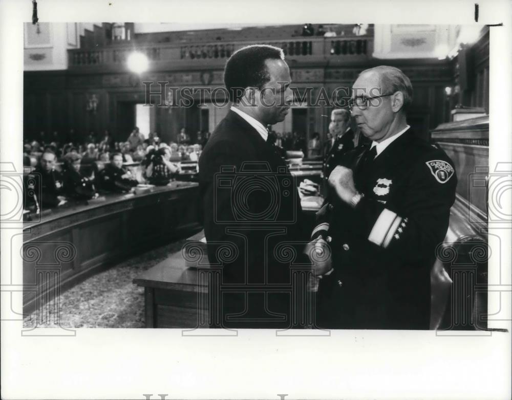 1989 Press Photo George Forbes and Howard E Rupdolph - cvp15242 - Historic Images