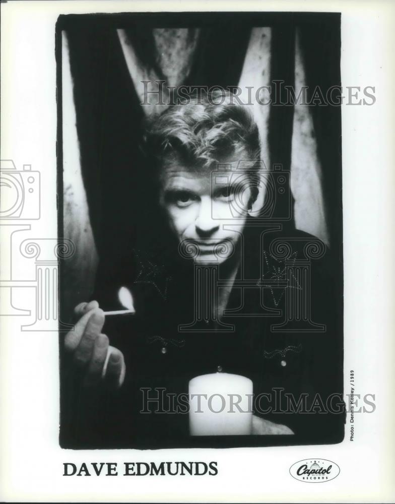 1990 Press Photo Dave Edmunds Rock Singer Guitarist Record Producer - cvp06039 - Historic Images