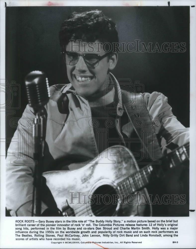 1978 Press Photo Gary Busey in The Buddy Holly Story - cvp07069 - Historic Images