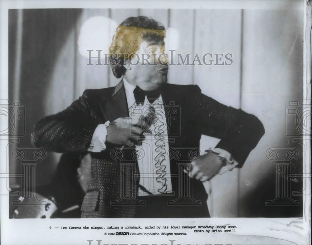 1984 Press Photo Nick Apollo Forte as Lou Canova in Broadway Danny Rose - Historic Images