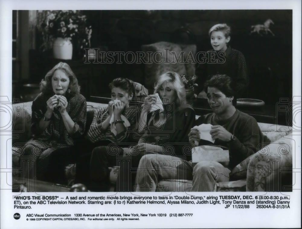 1988 Press Photo Judith Light and Alyssa Milano in Who&#39;s the Boss - cvp19102 - Historic Images