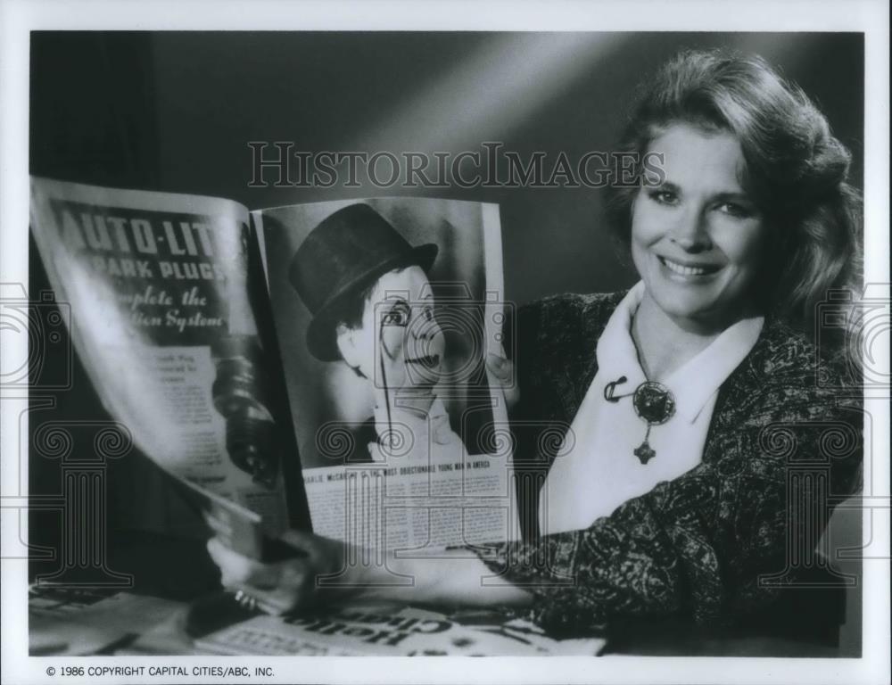 1986 Press Photo Candace Bergen on 50th Anniversary LIFE Magazine Special - Historic Images