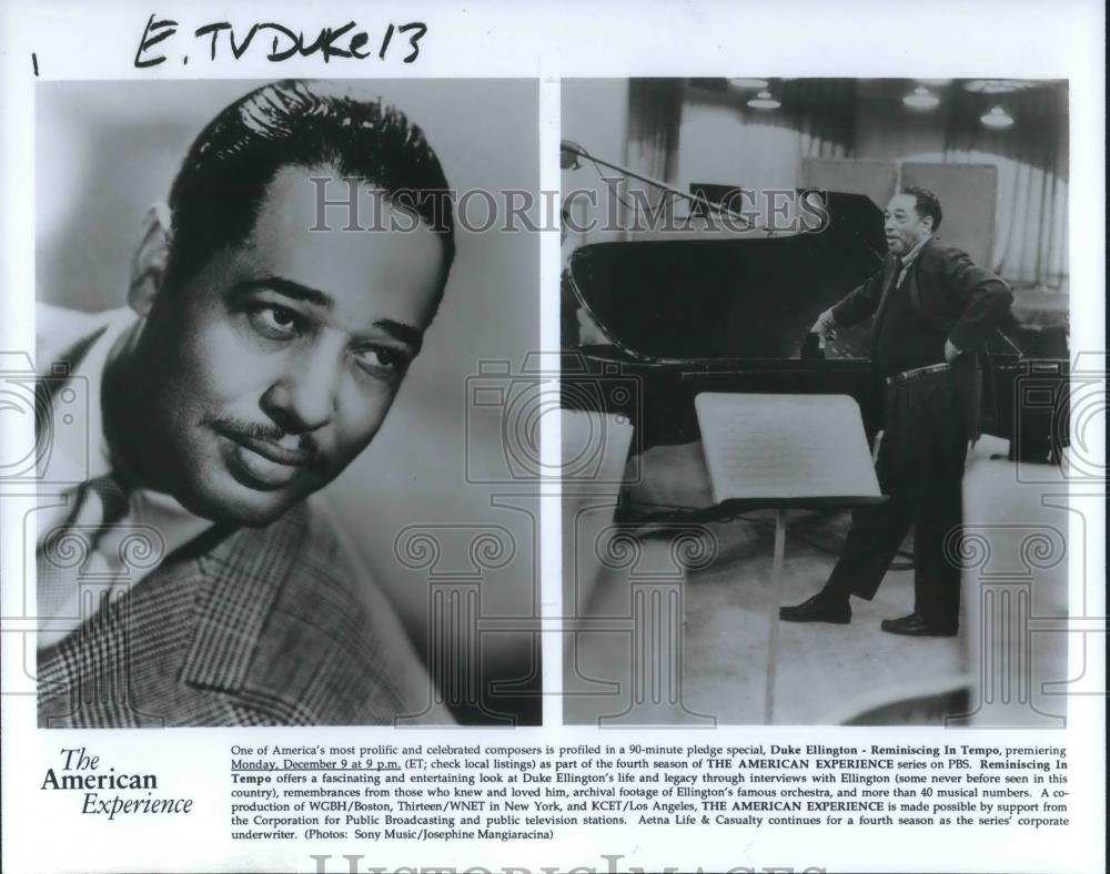 1991 Press Photo Duke Ellington Jazz Composer Musician The American Experience - Historic Images