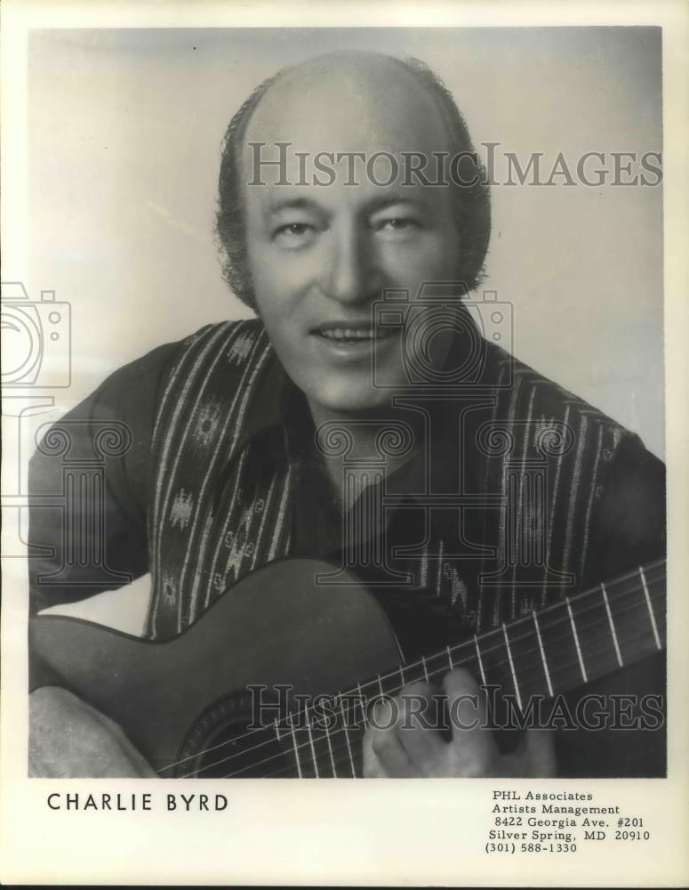 1986 Press Photo Charlie Byrd Jazz Guitarist - cvp07925 - Historic Images