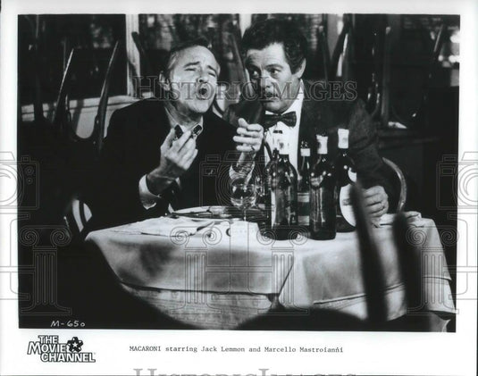 1985 Press Photo Jack Lemmon & Marcello Mastroianni in Macaroni - cvp09406 - Historic Images