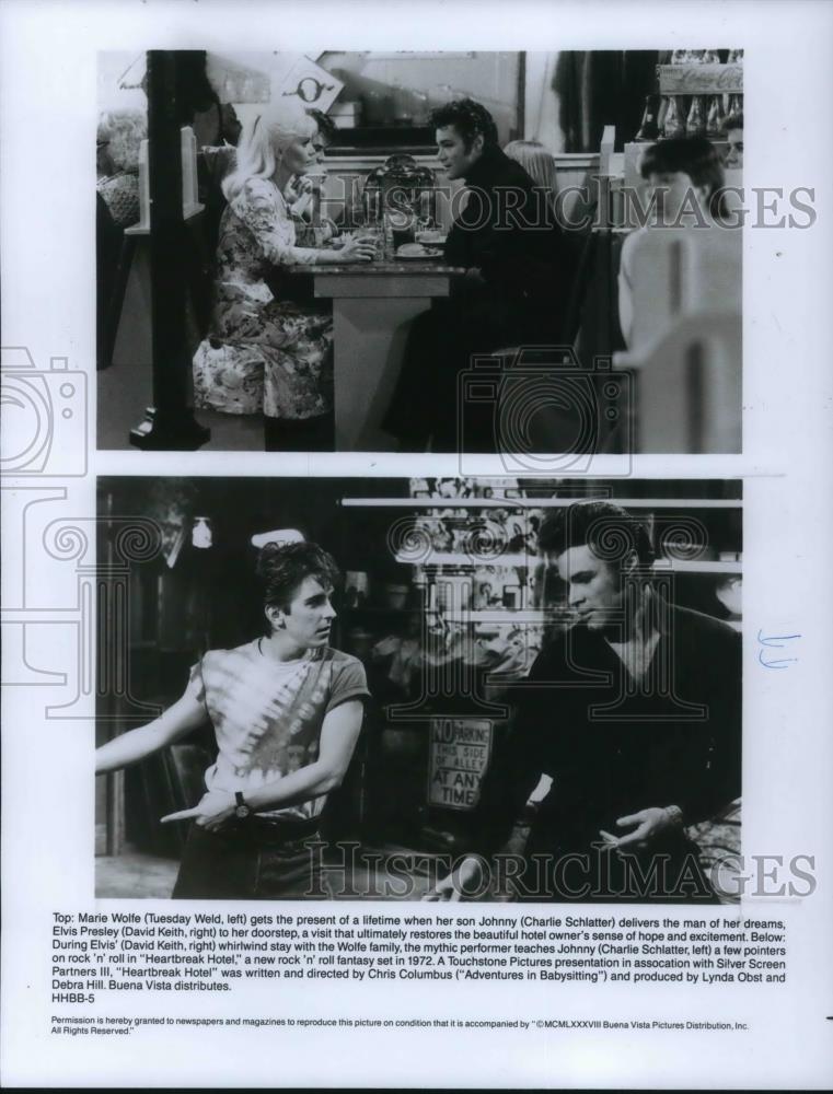 1988 Press Photo Tuesday Weid, Charlie Schlatter in Heartbreak Hotel - cvp12750 - Historic Images