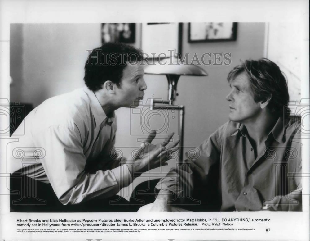 1994 Press Photo Albert Brooks and Nick Nolte in I&#39;ll Do Anything - cvp19126 - Historic Images