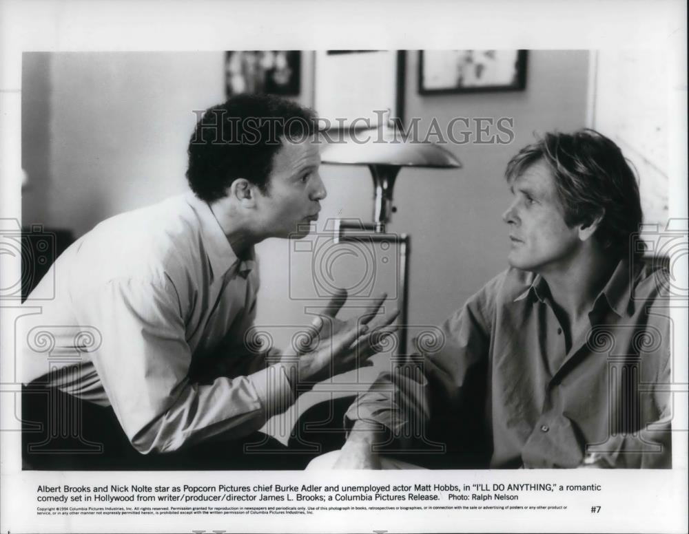 1994 Press Photo Albert Brooks and Nick Nolte in I'll Do Anything - cvp19126 - Historic Images