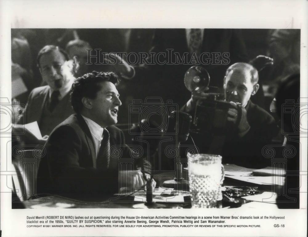 1991 Press Photo Robert De Niro stars in Guilty By Suspicion - cvp11525 - Historic Images