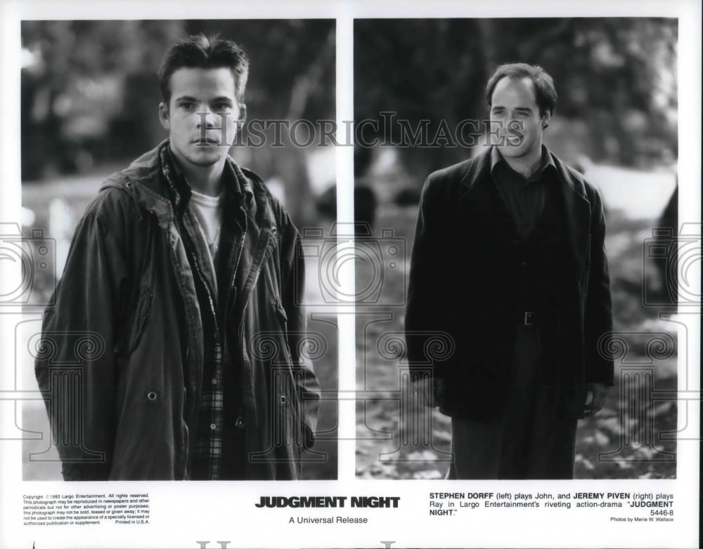 1993 Press Photo Stephen Dorff and Jeremy Piven in Judgement Night - cvp19325 - Historic Images