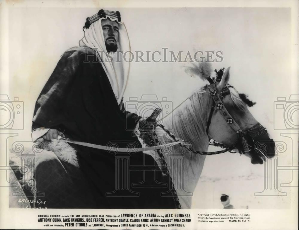 1963 Press Photo Alec Guinness in Lawrence of Arabia - cvp18410 - Historic Images