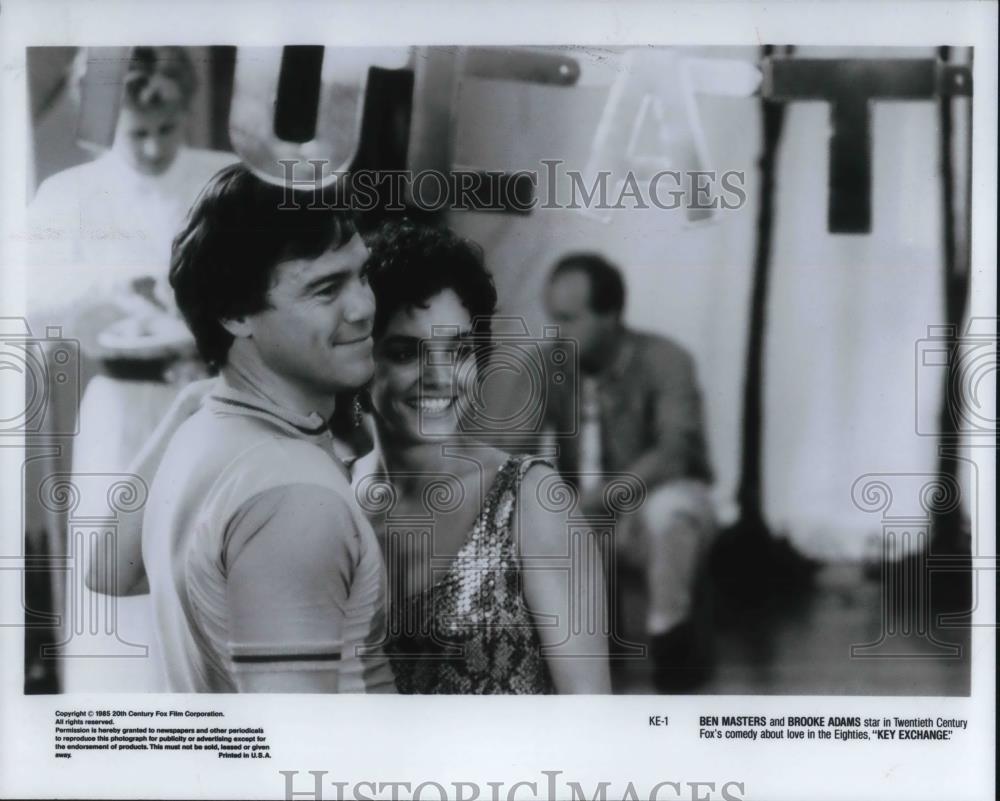 1985 Press Photo Ben Masters and Brooke Adams in the Movie Key Exchange - Historic Images