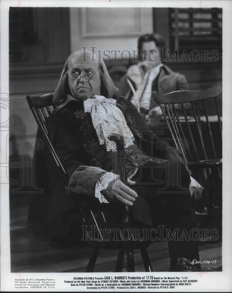 1972 Press Photo Howard DaSilva on 1776 - cvp01650 - Historic Images
