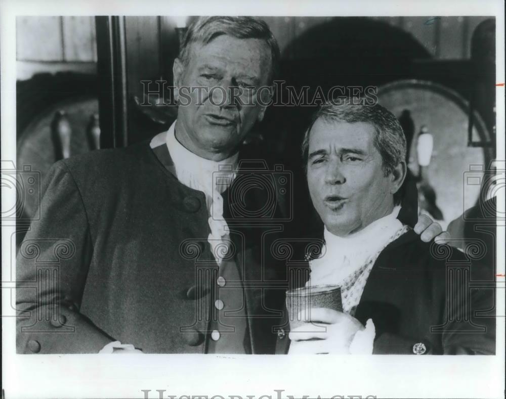 1978 Press Photo John Wayne and Perry Como Christmas in Early America Special - Historic Images