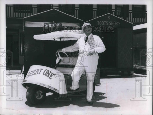1962 Press Photo Jackie Gleason on set of Papa's Delicate Condition movie film - Historic Images