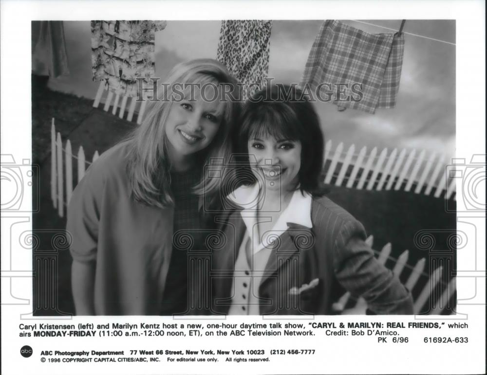1996 Press Photo Caryl Kristensen & Marilyn Kentz in Caryl & Marilyn:Real Friend - Historic Images