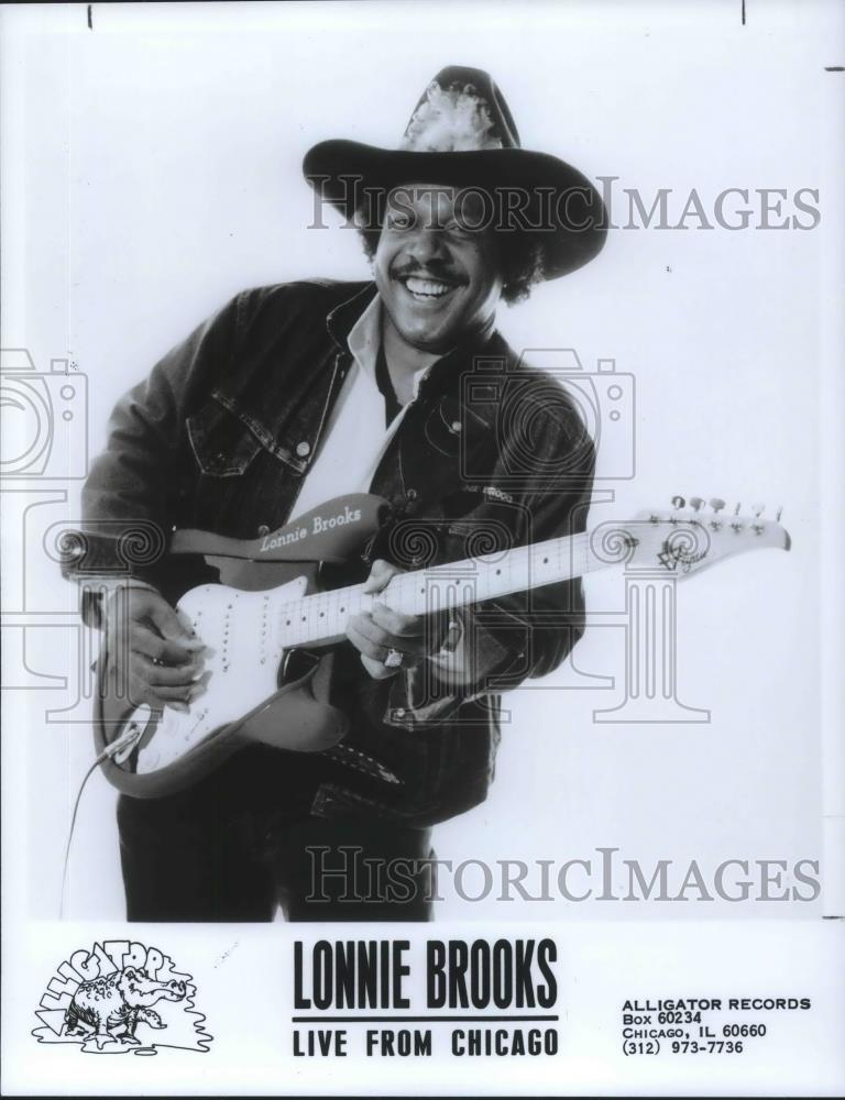 1991 Press Photo Lonnie Brooks Chicago Blues Singer Guitarist Musician - Historic Images