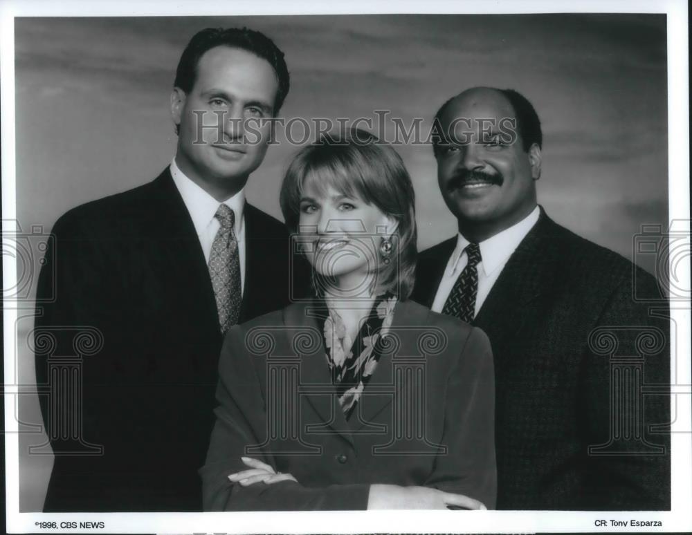 1996 Press Photo Jane Robelot, Mark McEwen, Jose Diaz-Balart of This Morning - Historic Images