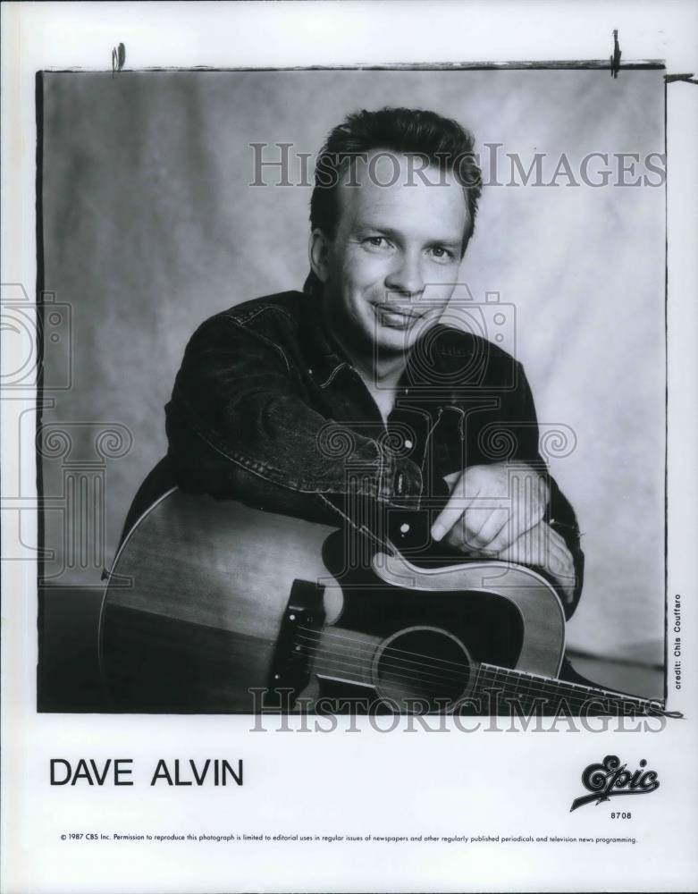 1987 Press Photo Dave Alvin Country Rockabilly Singer Songwriter Guitarist - Historic Images