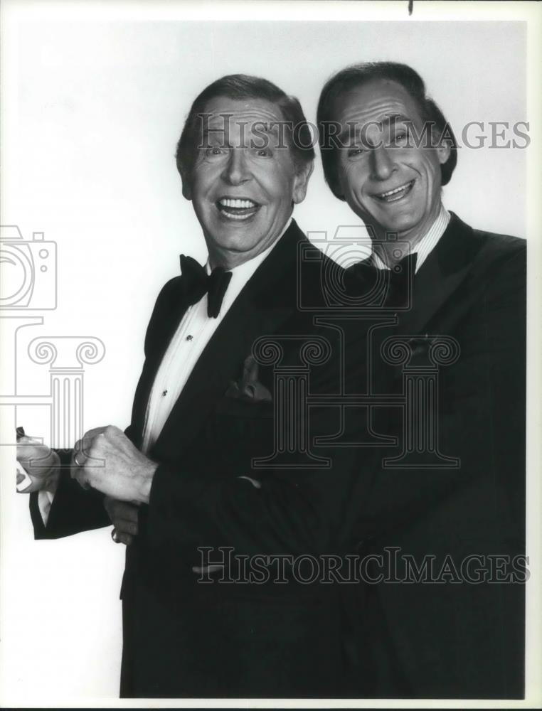 1986 Press Photo Milton Berle Sid Caesar host NBC&#39;s 60th Anniversary Celebration - Historic Images
