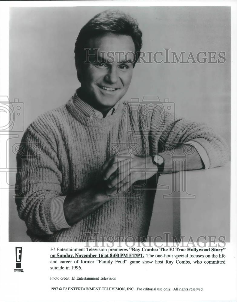 1998 Press Photo Ray Combs Former Family Feud Hist On The E Hollywood Story - Historic Images