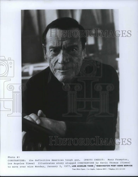 1977 Press Photo Eddie Constantine - cvp07135 - Historic Images