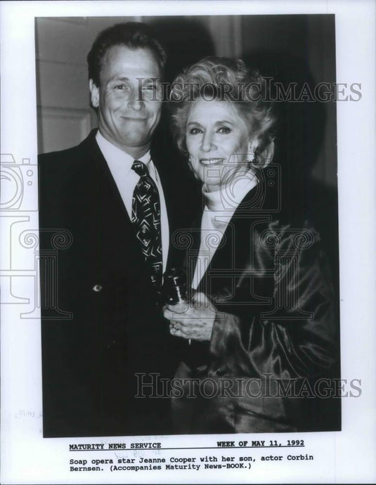 1992 Press Photo Jeanne Cooper, Actress & Corbin Bernson Actor - cvp02420 - Historic Images