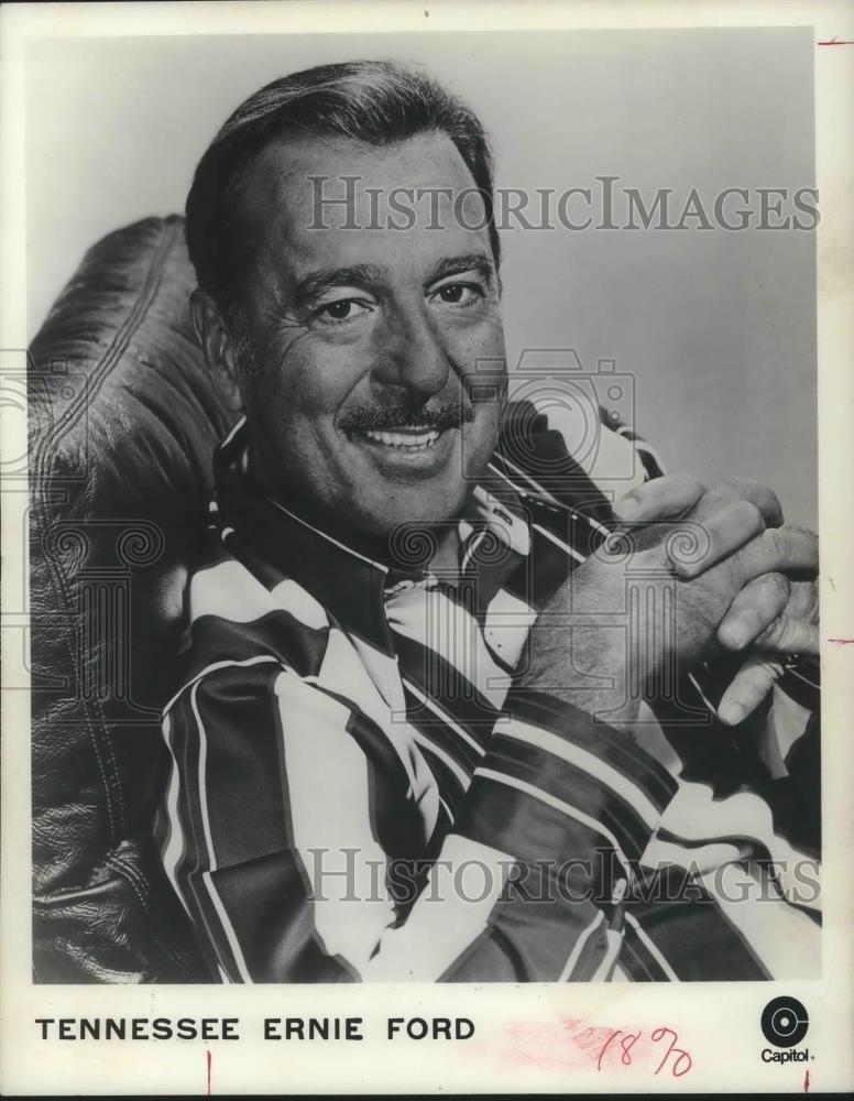 1972 Press Photo Tennessee Ernie Ford Country Music Singer Actor - cvp14266 - Historic Images