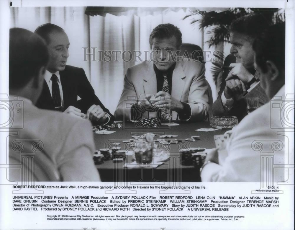 1990 Press Photo Robert Redford stars in Havana - cvp10255 - Historic Images