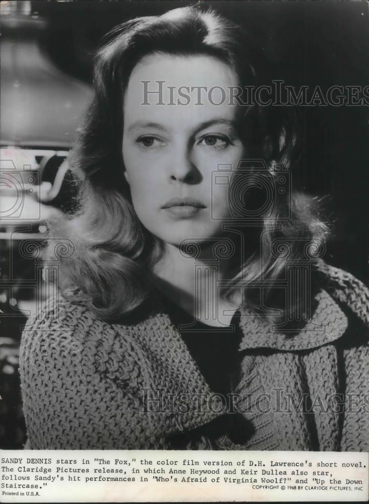 1971 Press Photo Sandy Dennis in The Fox - cvp04160 - Historic Images