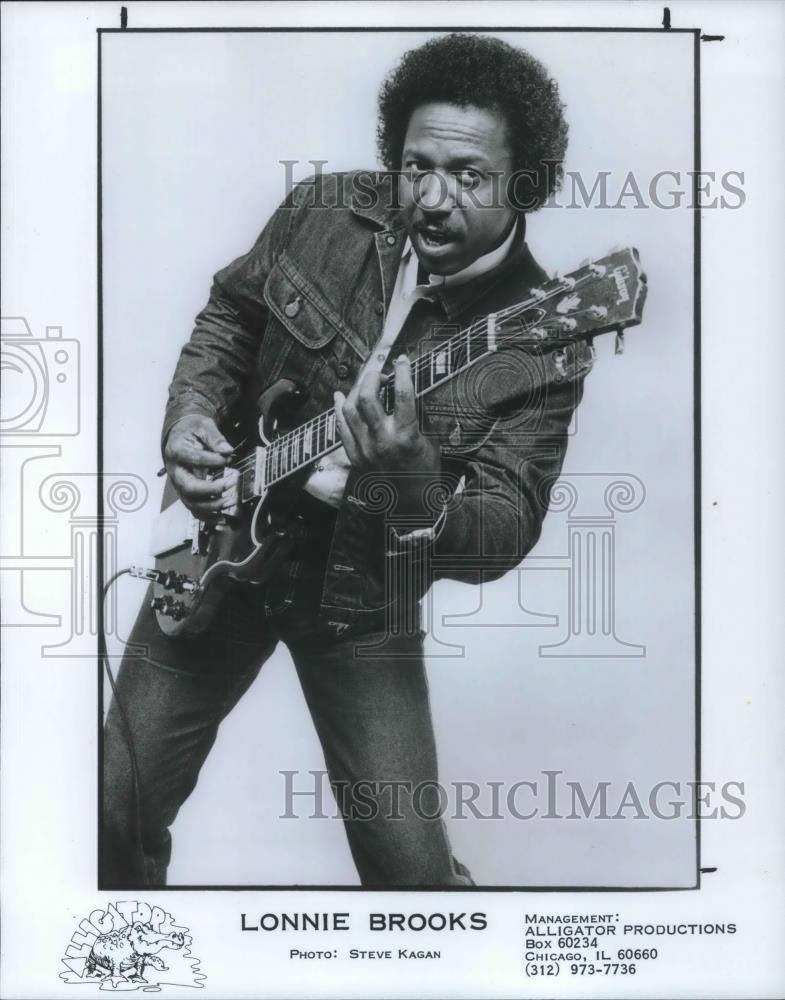 1987 Press Photo Lonnie Brooks Chicago Blues Singer Guitarist - cvp05447 - Historic Images