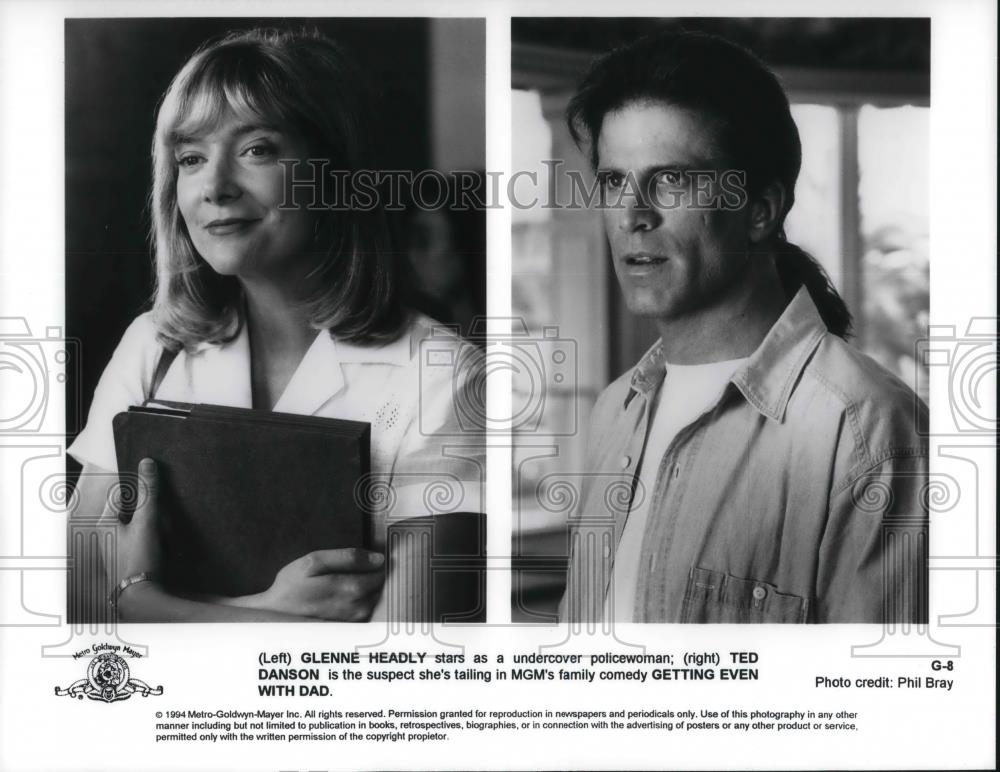 1995 Press Photo Ted Danson & Glenne Headly in Getting Even with Dad - cvp15196 - Historic Images