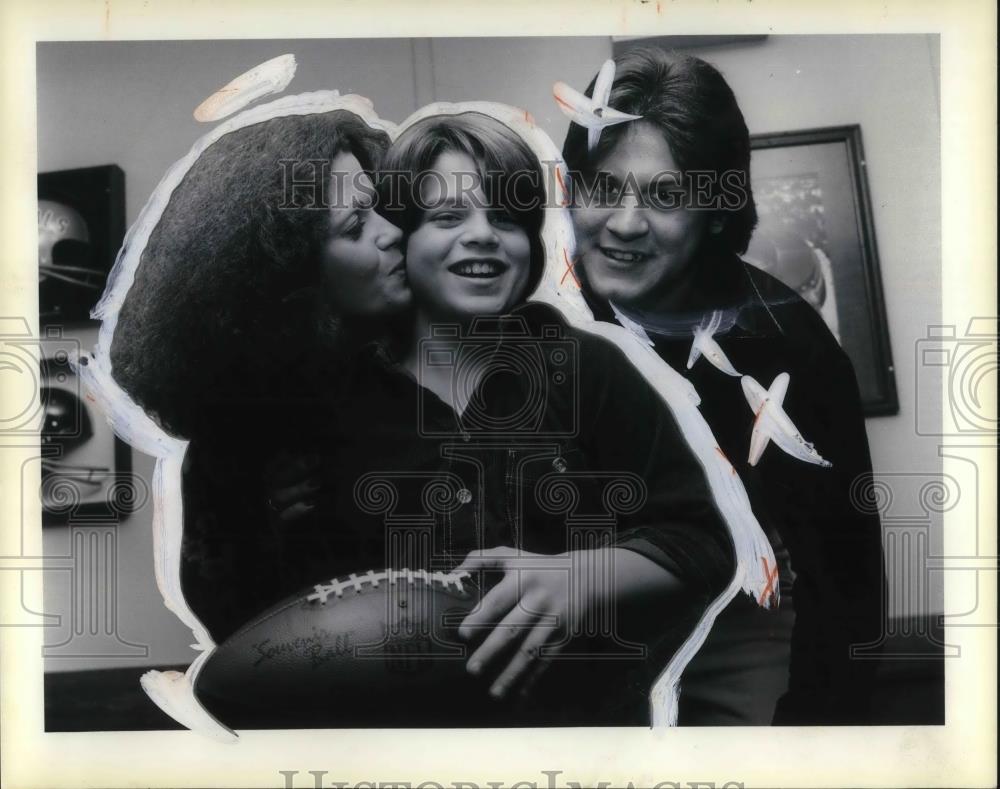 1978 Press Photo Michael Haworth 11 Year Old Cleveland Browns WHK Mascot Winner - Historic Images