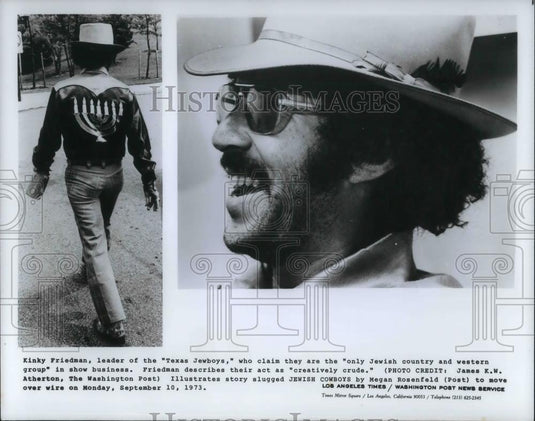1974 Press Photo Kinky Friedman of Texas Jawboys - cvp18444 - Historic Images