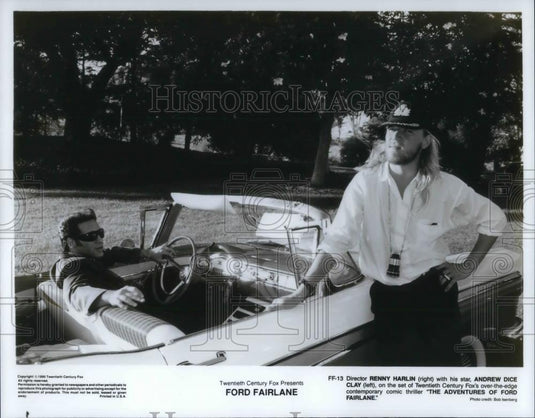 1991 Press Photo Renny Harlin Andrew Dice Clay in Adventures of Ford Fairlane - Historic Images